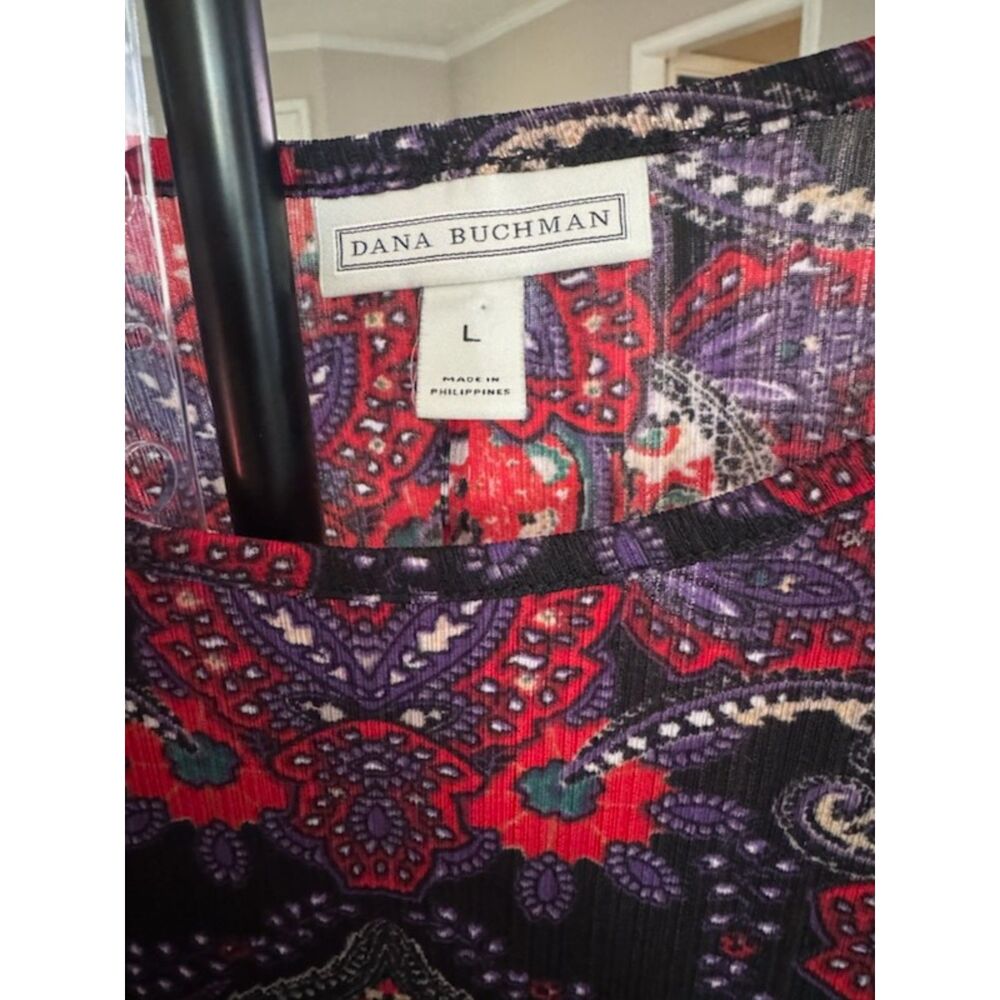 Dana Buchman Paisley Print Tunic Top Large